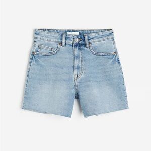 H&M &Denim Light Wash High-Waisted Cutoff Jean Shorts - Size 2